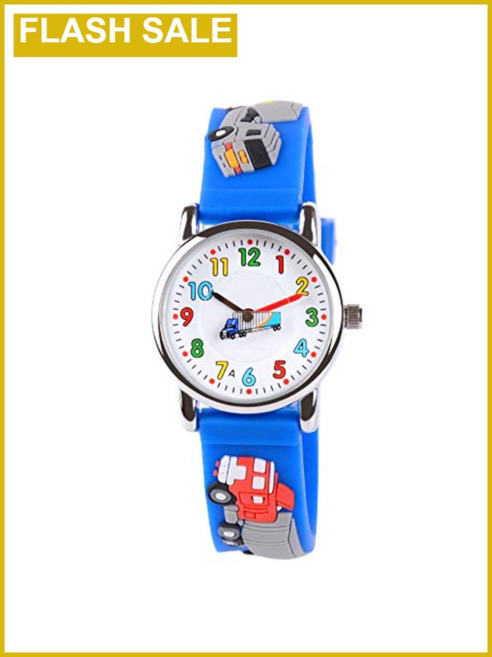Kids Analog Wrist Watch 3D Cartoon Silicone Strap Waterproof Ages 3-10